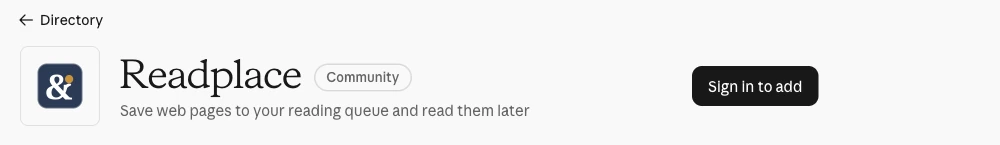 Readplace in Claude's directory